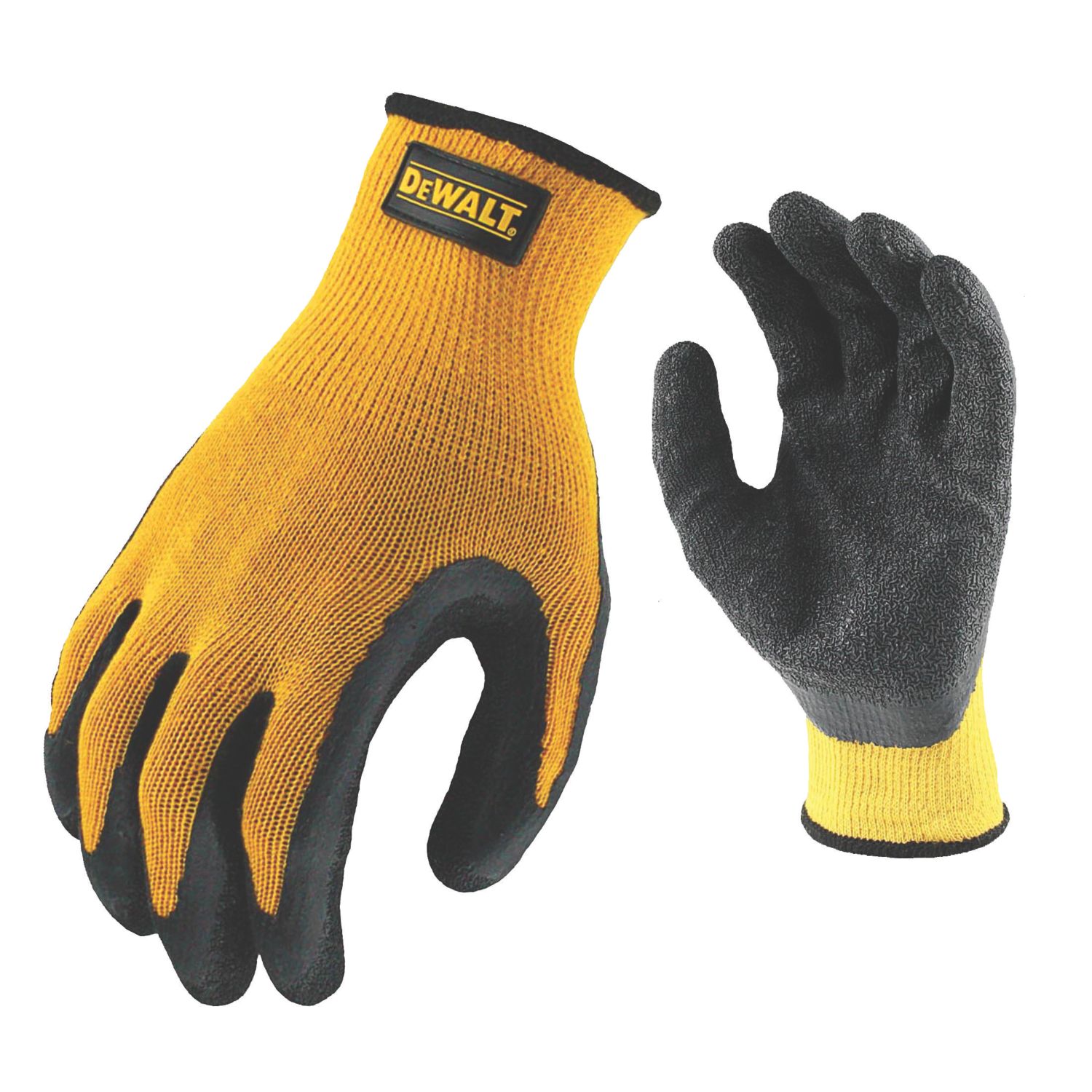 DEWALT Textured Rubber Gripper Gloves Yellow Medium (247AY)