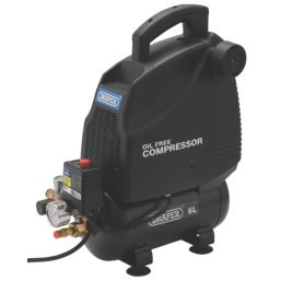 Draper 24974 6Ltr Brushless Electric Oil-Free Air Compressor 230V
