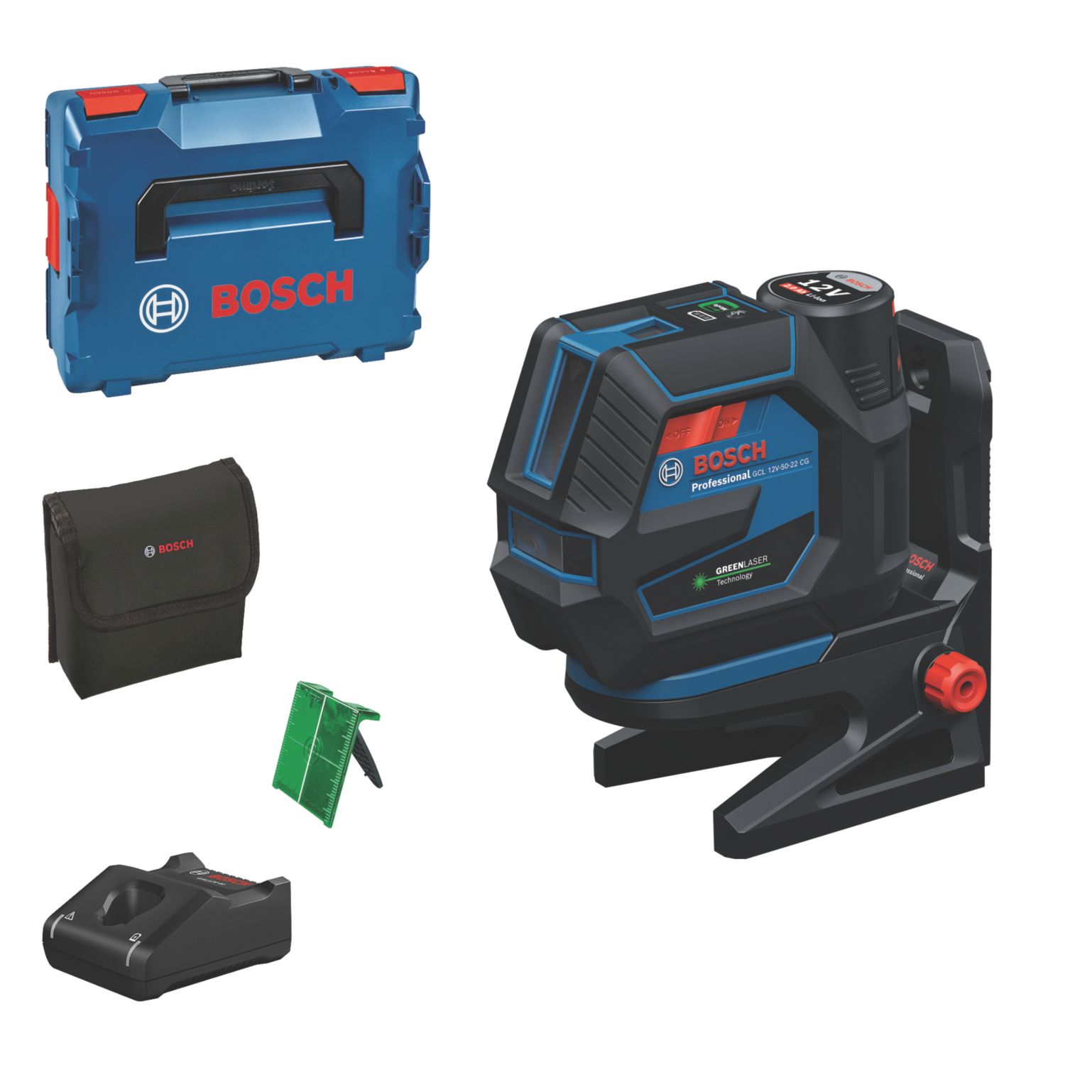 Bosch GCL 12V-50-22 CG Green Self-Levelling Combi Laser (247EY)
