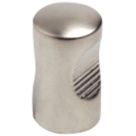Essentials  Decorative Round Peg Cabinet Knobs Matt Nickel 14mm 2 Pack