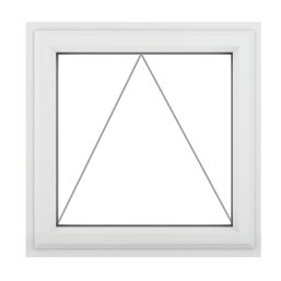Crystal  Top Opening Clear Triple-Glazed Casement White uPVC Window 820mm x 820mm