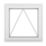 Crystal  Top Opening Clear Triple-Glazed Casement White uPVC Window 820mm x 820mm