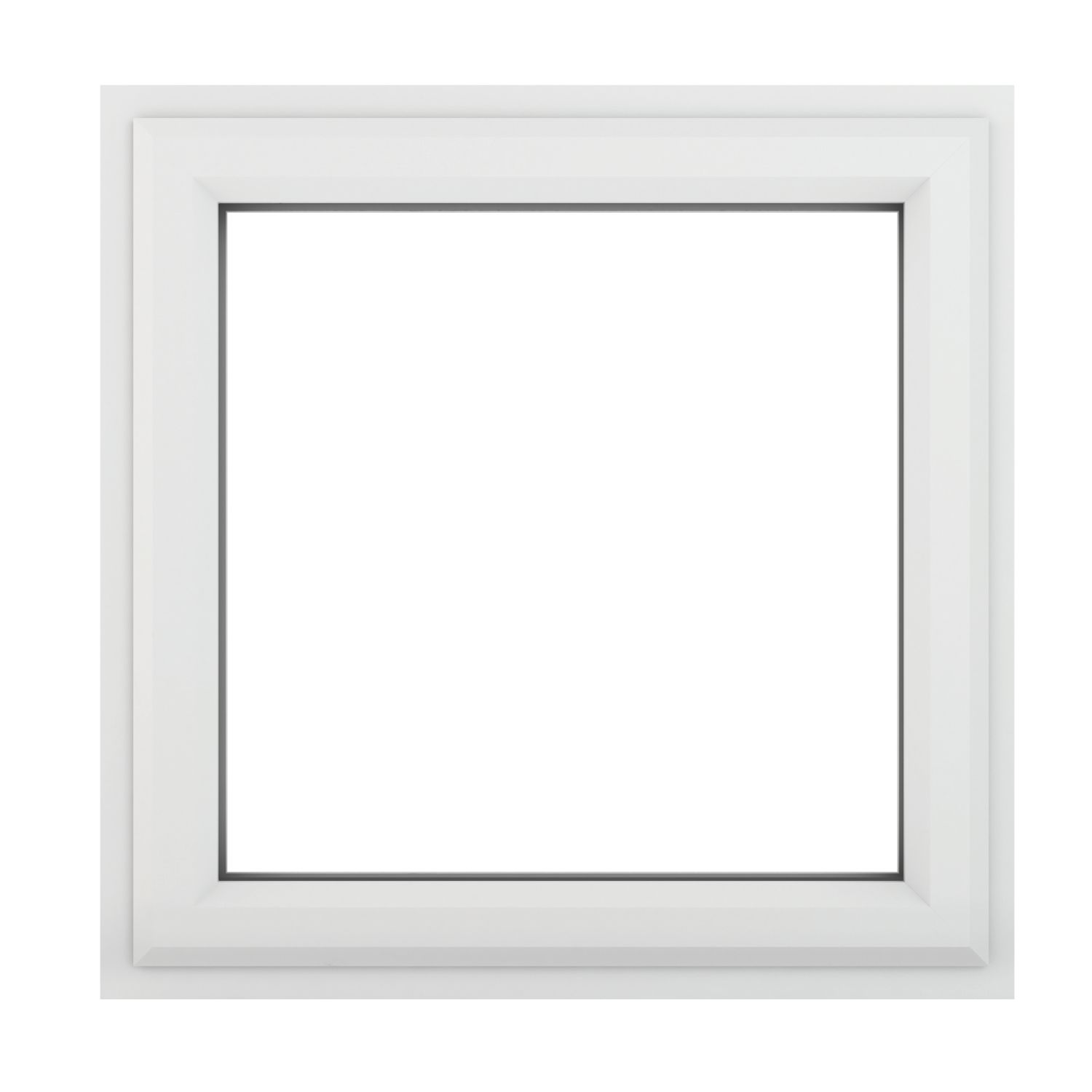 Crystal Top Opening Clear Triple-Glazed Casement White uPVC Window 820mm x 820mm (247JM)