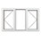 Crystal  Left & Right-Hand Opening Clear Triple-Glazed Casement White uPVC Window 1770mm x 1190mm