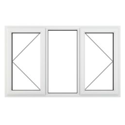 Crystal  Left & Right-Hand Opening Clear Triple-Glazed Casement White uPVC Window 1770mm x 1190mm