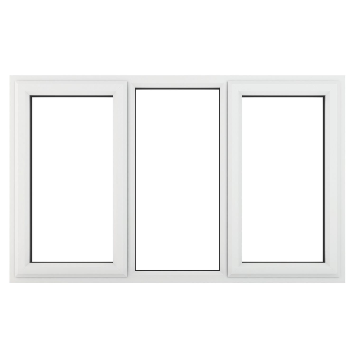 Crystal Left & Right-Hand Opening Clear Triple-Glazed Casement White uPVC Window 1770mm x 1190mm (247JN)
