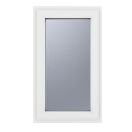 Crystal  Left-Hand Opening Frosted Double-Glazed Casement White uPVC Window 610mm x 1040mm