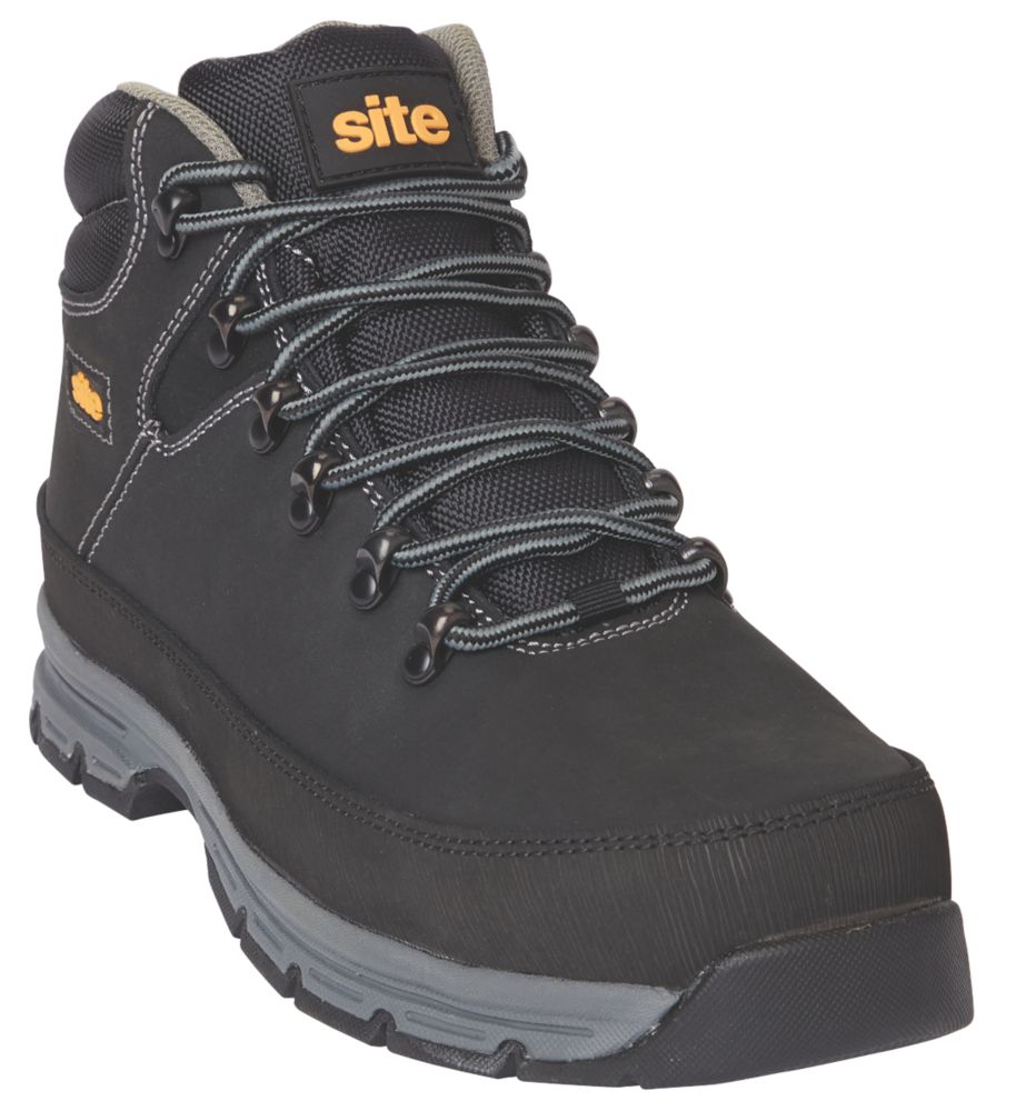 Site Bronzite Size 11 Black Steel Toe Cap Safety Boots Screwfix