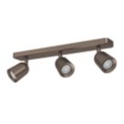 Eglo Camaldoli Rectangular 3-Light Spotlight Dark Bronze