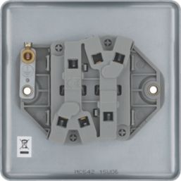 British General  10A 2-Gang 2-Way Metal Clad Light Switch with White Inserts
