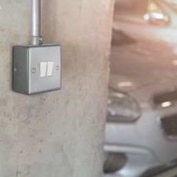 British General  10A 2-Gang 2-Way Metal Clad Light Switch with White Inserts