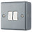 British General  10A 2-Gang 2-Way Metal Clad Light Switch with White Inserts