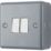 British General  10A 2-Gang 2-Way Metal Clad Light Switch with White Inserts