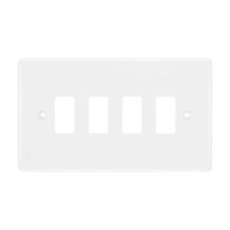 British General Nexus Grid 4-Module Grid Faceplate White