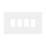British General Nexus Grid 4-Module Grid Faceplate White