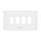 British General Nexus Grid 4-Module Grid Faceplate White