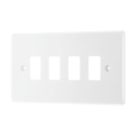 British General Nexus Grid 4-Module Grid Faceplate White