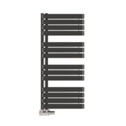 Terma 1110mm x 500mm 2605BTU Black Flat Designer Towel Radiator
