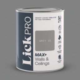 LickPro Max+ 1Ltr Grey 15 Matt Emulsion  Paint
