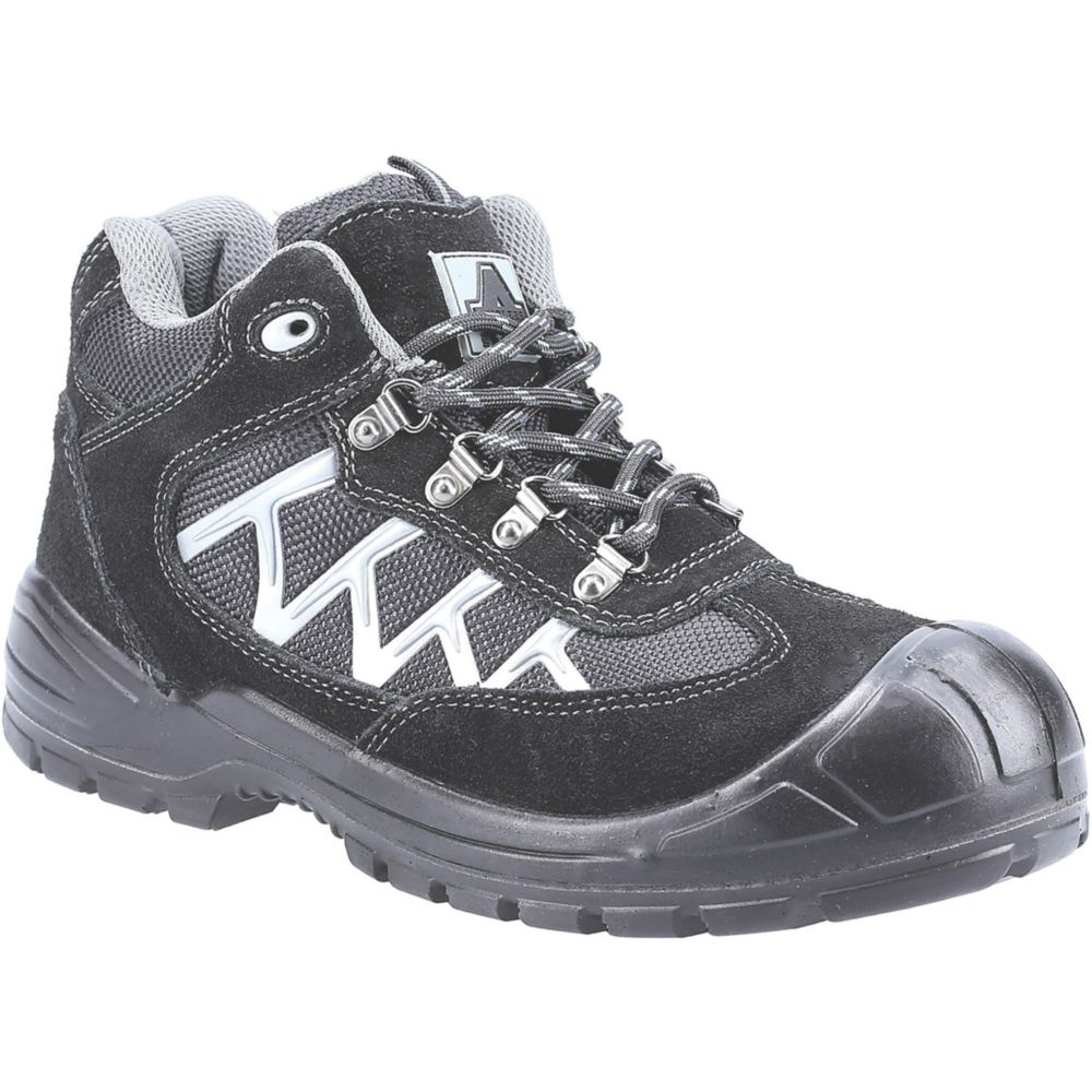 Amblers 255 Size 10 Black Steel Toe Cap Safety Boots Screwfix