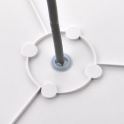 Saxby HeroPro XL Outdoor Round LED Bulkhead Gloss White 28W 2800lm