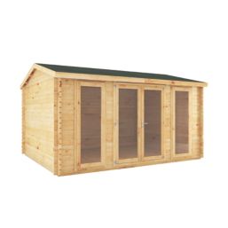 Mercia Home Office Director 14' x 11' (Nominal) Apex Timber Log Cabin