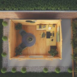 Mercia Home Office Director 14' x 11' (Nominal) Apex Timber Log Cabin