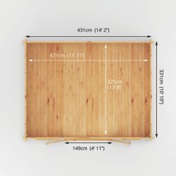 Mercia Home Office Director 14' x 11' (Nominal) Apex Timber Log Cabin