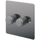LAP  2-Gang 2-Way LED Dimmer Switch  Brushed Stainless Steel