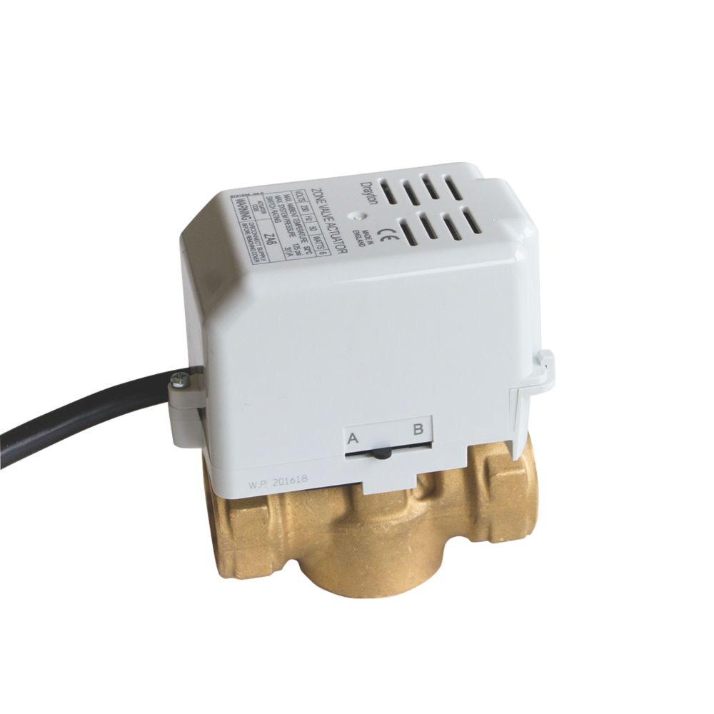 Drayton 27205SX 2 Port Motorised Valve 28mm Compression Screwfix