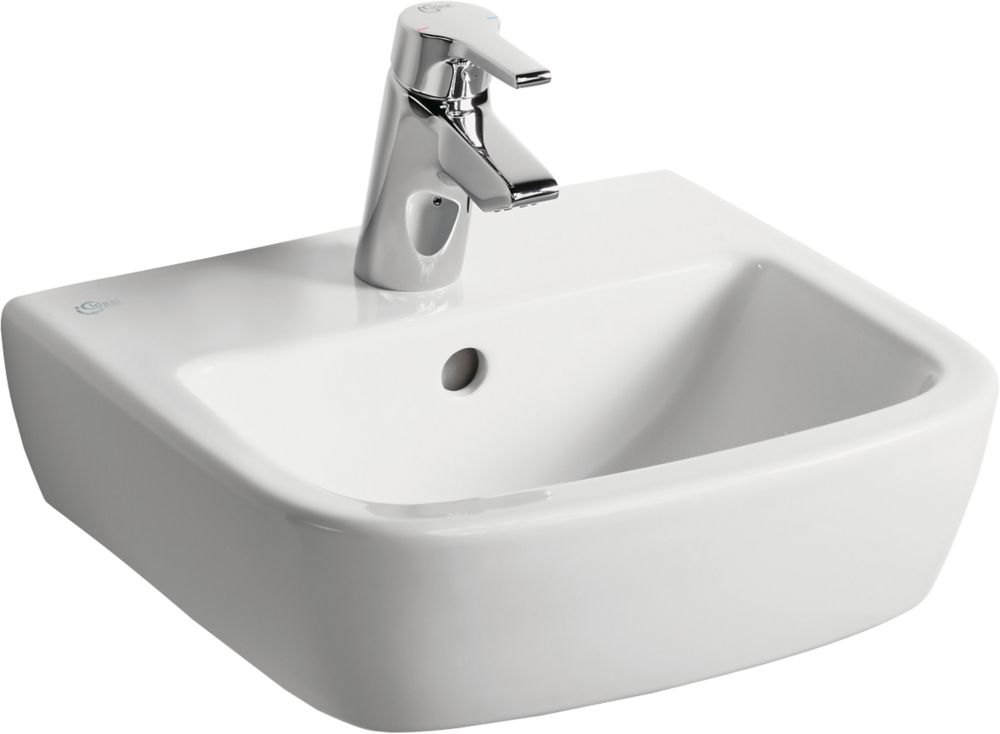 Ideal Standard Tempo Cloakroom Basin 1 Tap Hole 400mm Screwfix