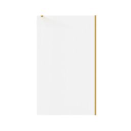 Palermo Showerwall Glass Brushed Brass 1950mm x 1000mm x 8mm