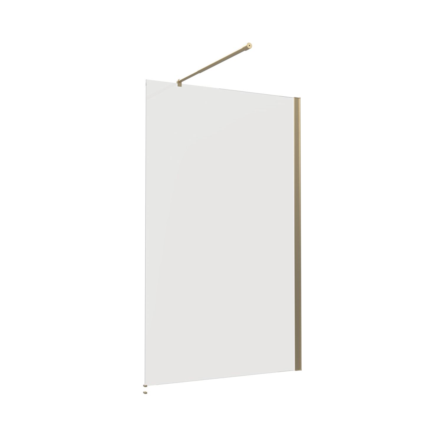 Palermo Showerwall Glass Brushed Brass 1950mm x 1000mm x 8mm (248AE)