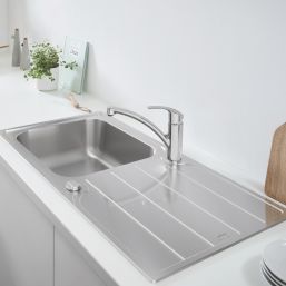 Grohe K500 1 Bowl  Polished Stainless Steel Sink with Drainer 1000mm x 500mm