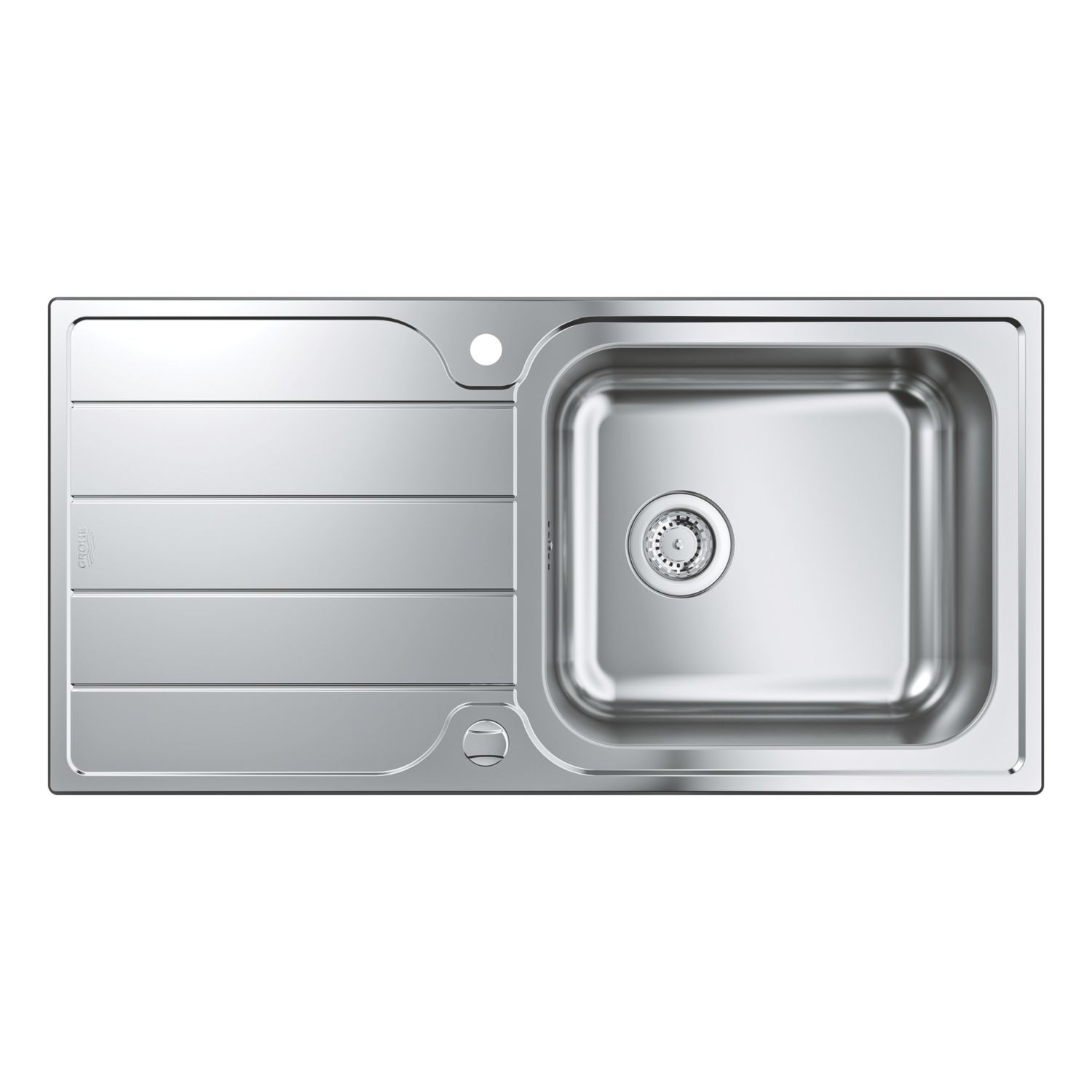 Grohe K500 1 Bowl Polished Stainless Steel Sink with Drainer 1000mm x 500mm (248AM)