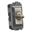 Knightsbridge  20AX Grid SP Control Switch Antique Brass