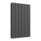 Reina Flat Double 600mm x 440mm 1539BTU Anthracite Vertical Designer Radiator
