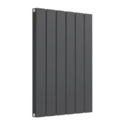 Reina Flat Double 600mm x 440mm 1539BTU Anthracite Vertical Designer Radiator