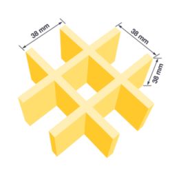 COBA  Anti-Slip Floor Grating Yellow 3000mm x 1000mm x 38mm
