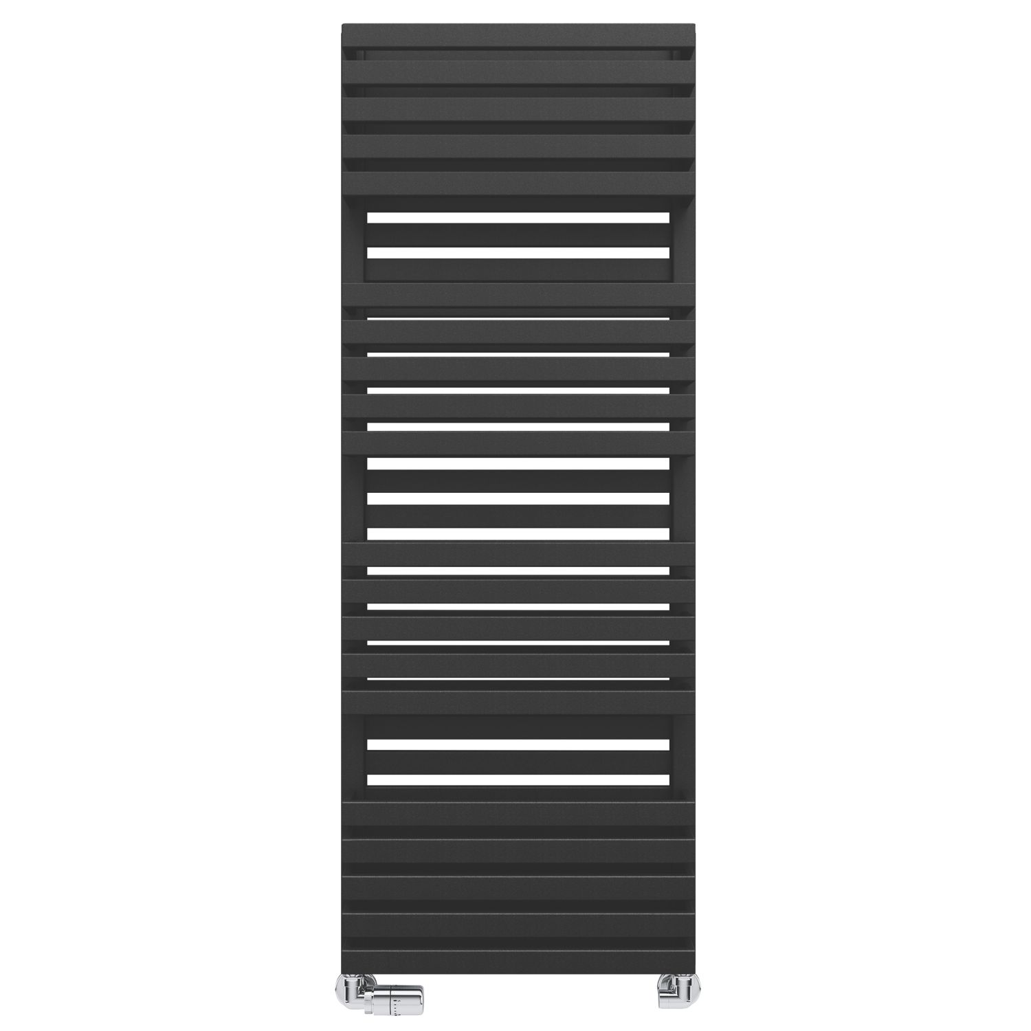Terma 1185mm x 450mm 2847BTU Black Flat Designer Towel Radiator (248HR)