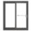 Crystal  Right-Handed Anthracite Grey uPVC Sliding Patio Door Set 2090mm x 2090mm