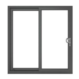 Crystal  Right-Handed Anthracite Grey uPVC Sliding Patio Door Set 2090mm x 2090mm