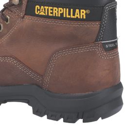 CAT Median   Safety Boots Brown Size 8