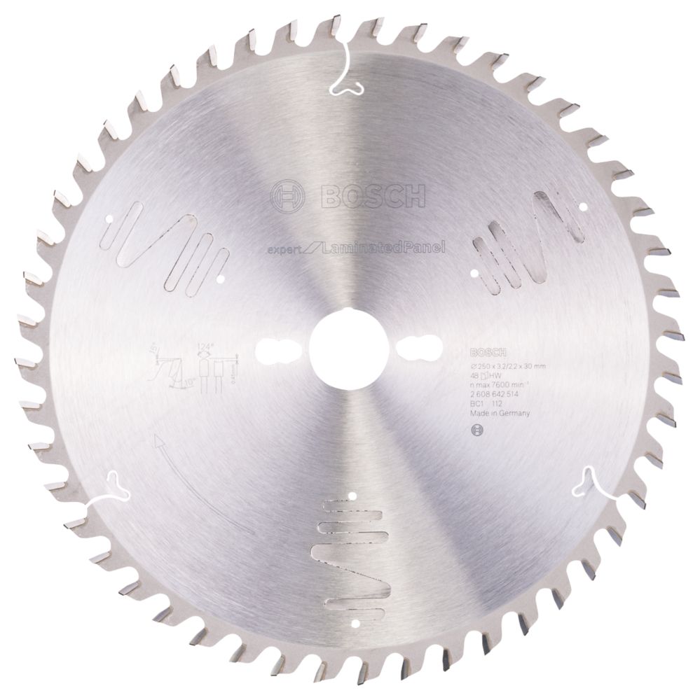 Bosch Expert Laminate Panel Circular Saw Blade 250mm x 30mm 48T Screwfix
