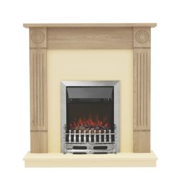 Be Modern Dunswood Electric Bayden Inset Fire Oak-Effect 1070mm x 330mm x 1123mm
