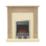 Be Modern Dunswood Electric Bayden Inset Fire Oak-Effect 1070mm x 330mm x 1123mm