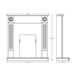 Be Modern Dunswood Electric Bayden Inset Fire Oak-Effect 1070mm x 330mm x 1123mm