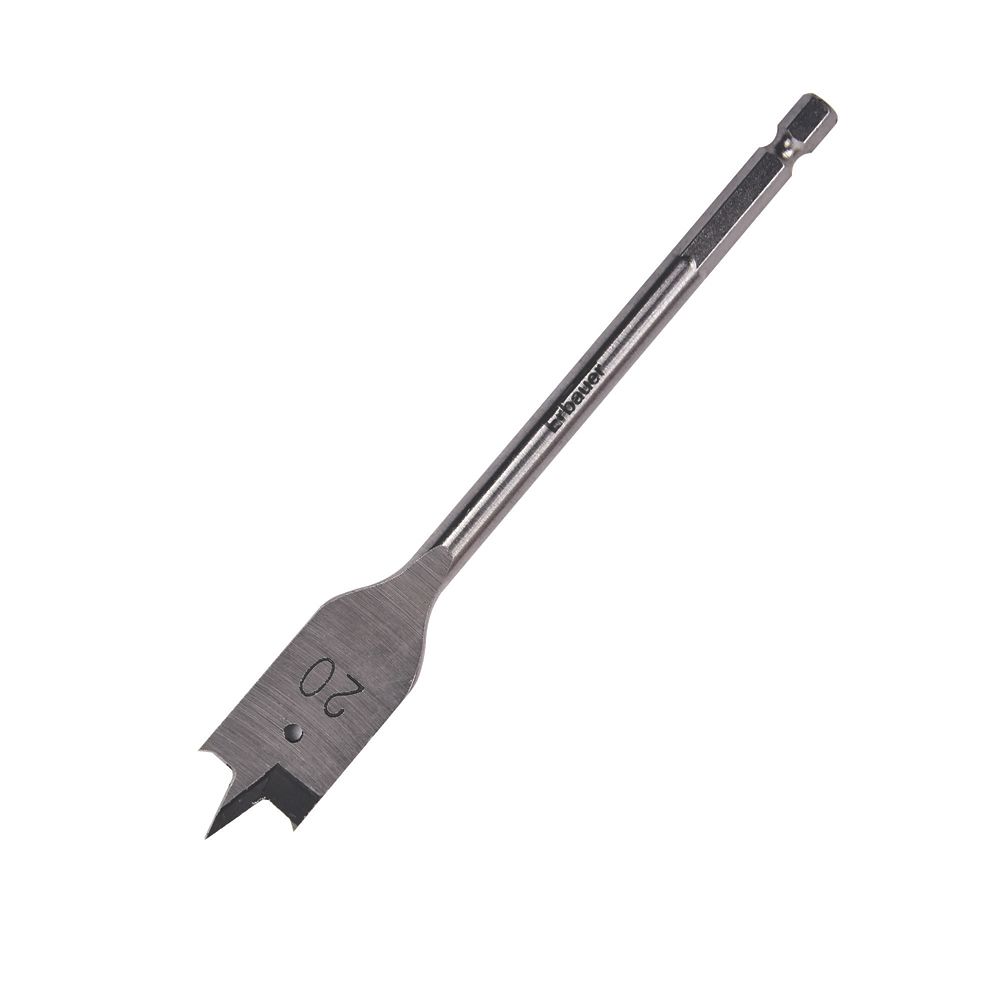 Erbauer Hex Shank Flat Wood Drill Bit 20mm x 152mm - Screwfix