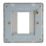 Contactum Lyric 1-Module Modular Faceplate Brushed Steel