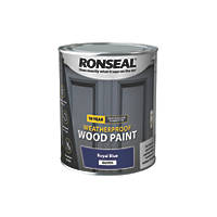 Ronseal 10-Year Exterior Wood Paint Satin Royal Blue 750ml